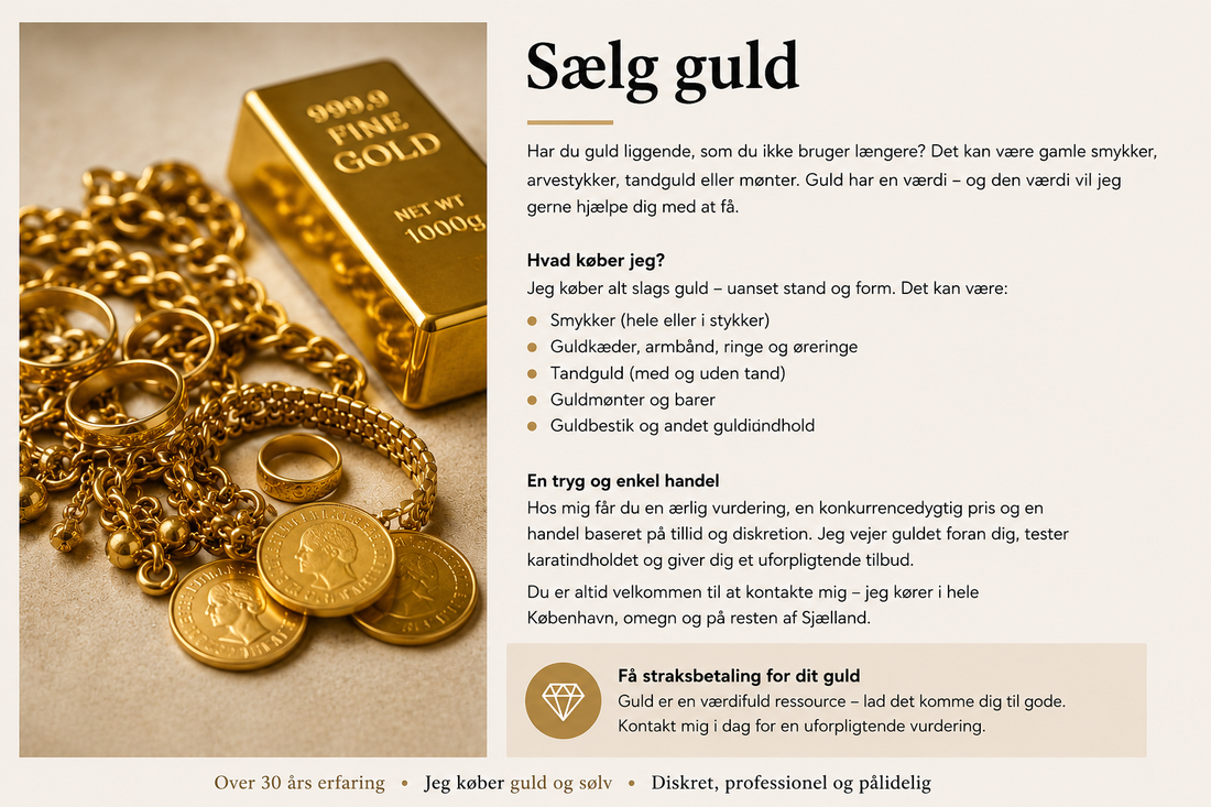 Sælg guld – få en fair pris for dit guld