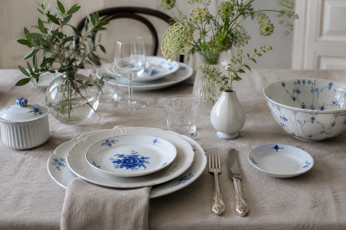 Sådan styler du Blå Blomst – tips til at kombinere det klassiske porcelæn med moderne stil