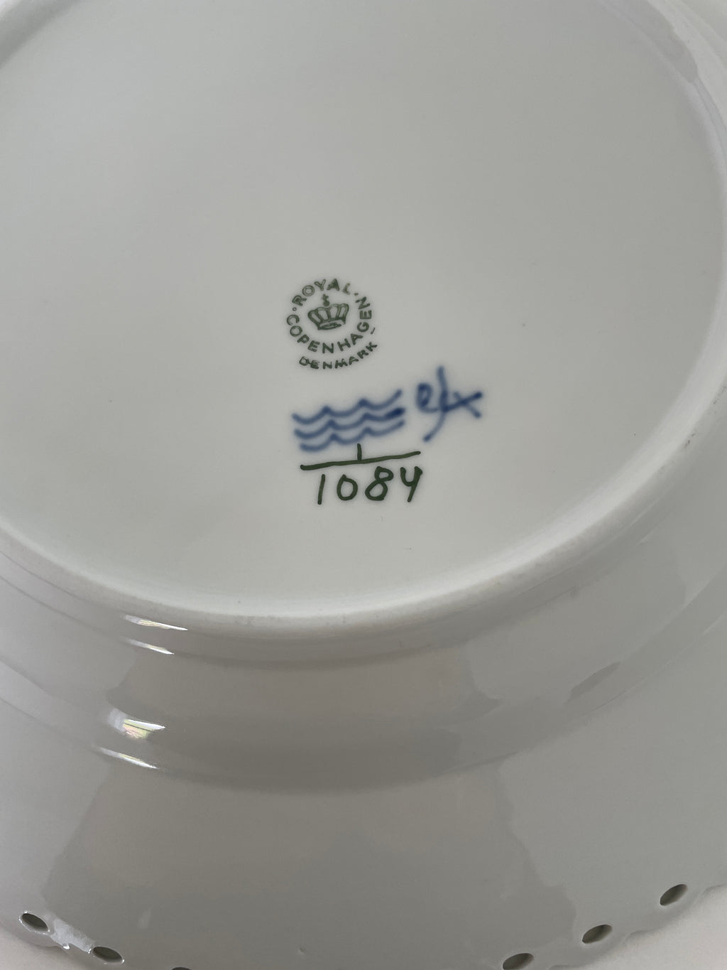 Royal Copenhagen Musselmalet Helblonde middagstallerken nr. 1/1084