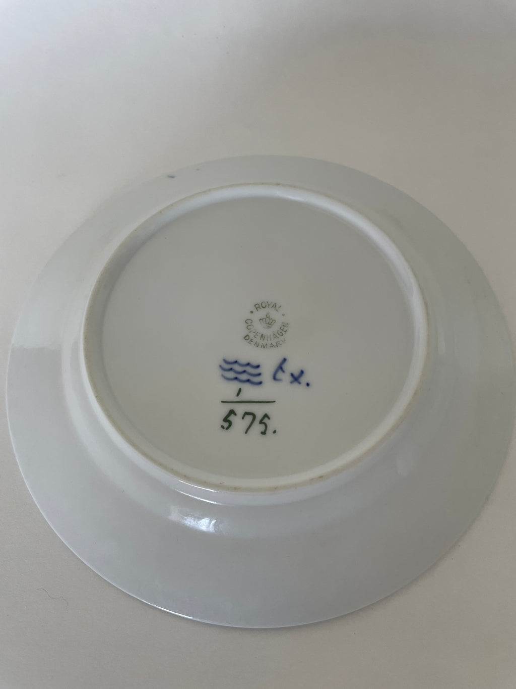 Royal Copenhagen Musselmalet Halvblonde kagetallerken nr. 1/575