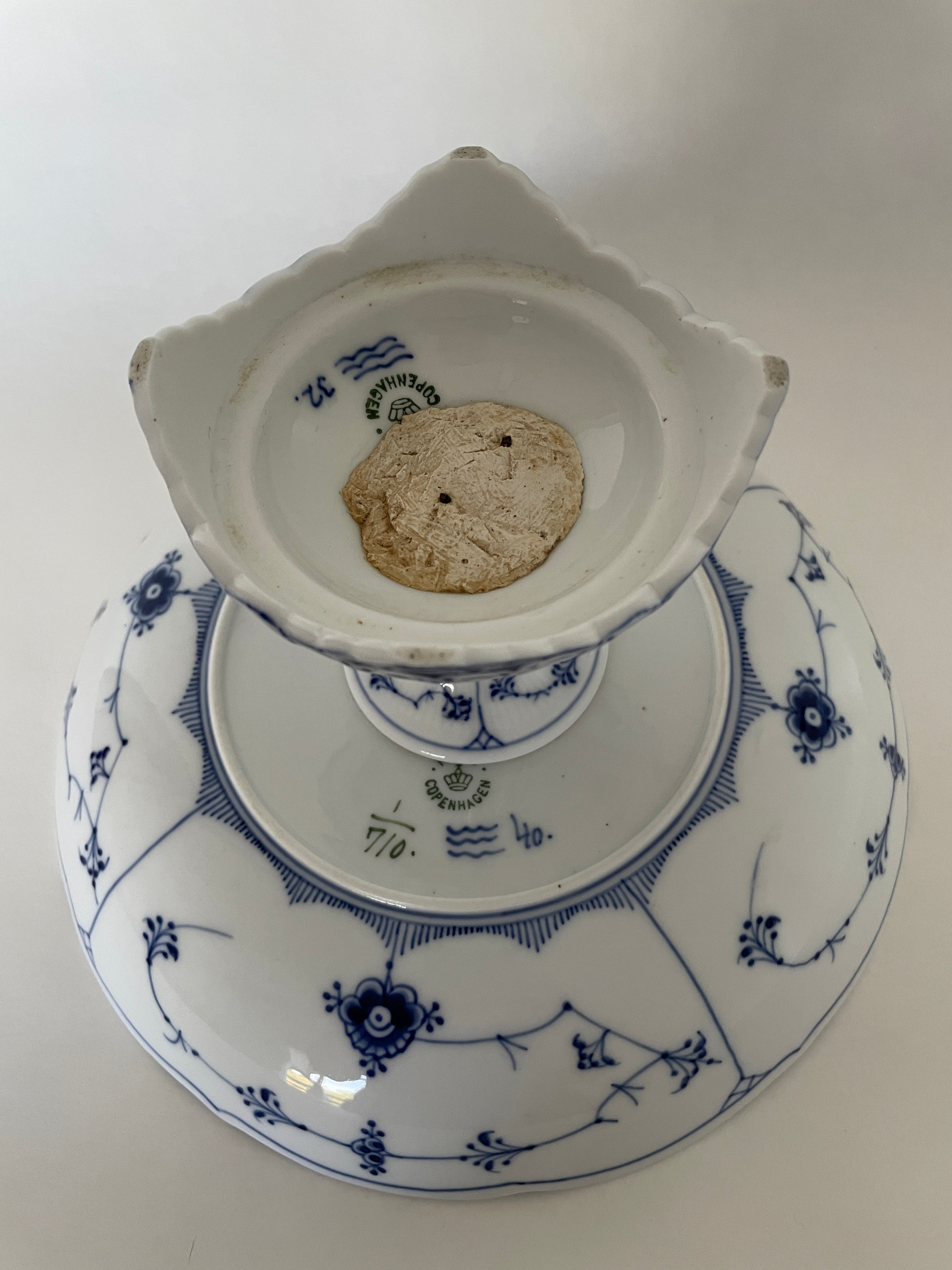 Royal Copenhagen Musselmalet Halvblonde opsats nr. 1/710