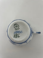 Royal Copenhagen Musselmalet Halvblonde kaffekop med underkop nr. 1/756