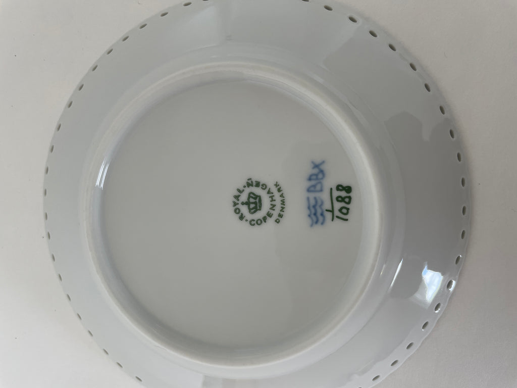 Royal Copenhagen Musselmalet Helblonde kagetallerken nr. 1/1088