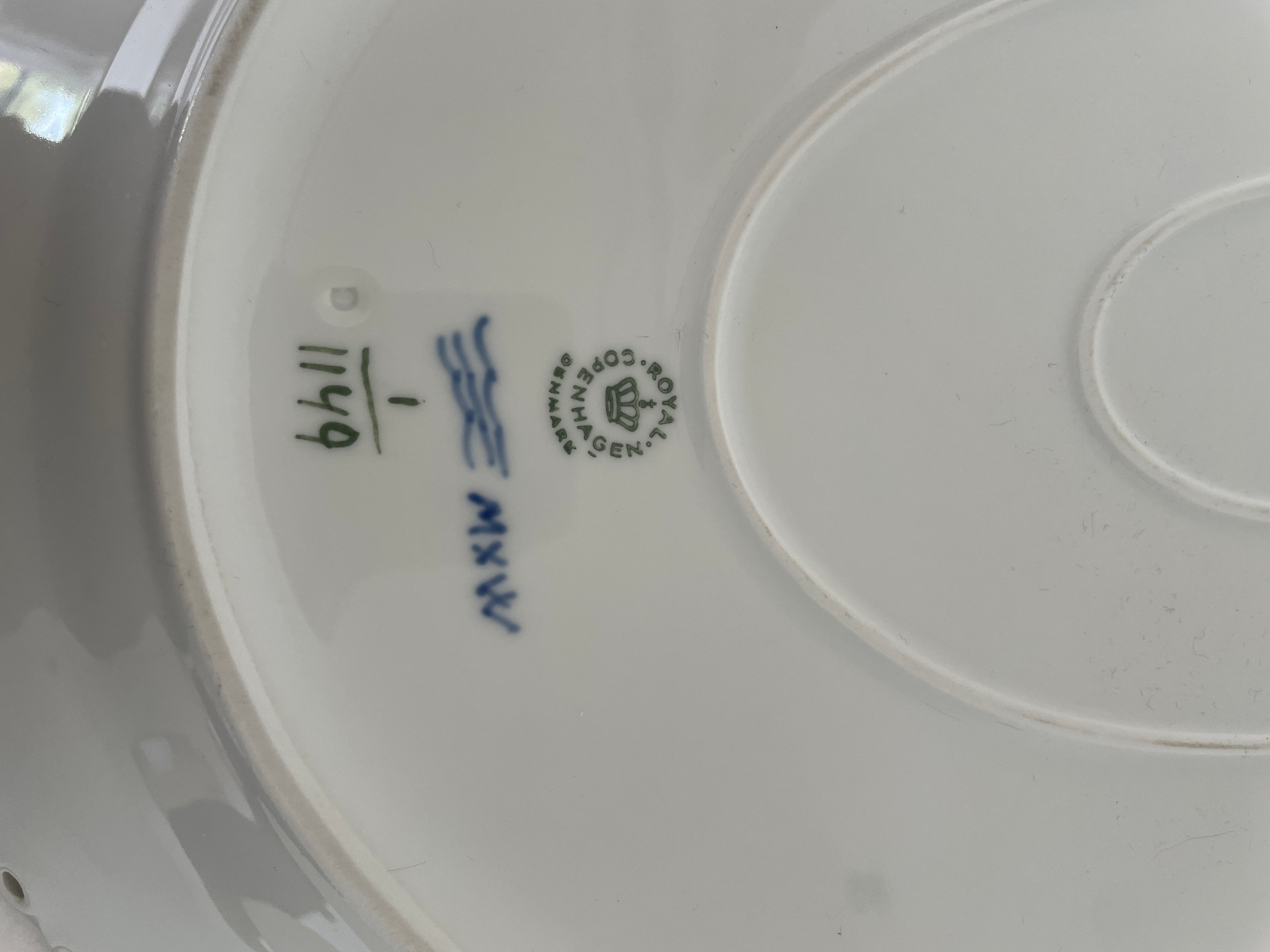 Royal Copenhagen Musselmalet Helblonde stort stegefad nr. 1/1149