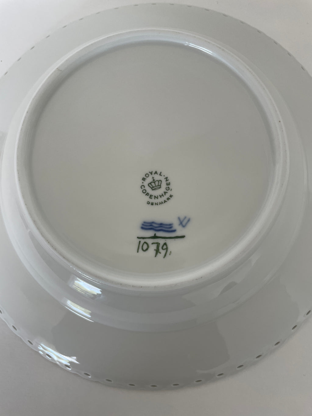 Royal Copenhagen Musselmalet Helblonde dyb tallerken nr. 1/1079