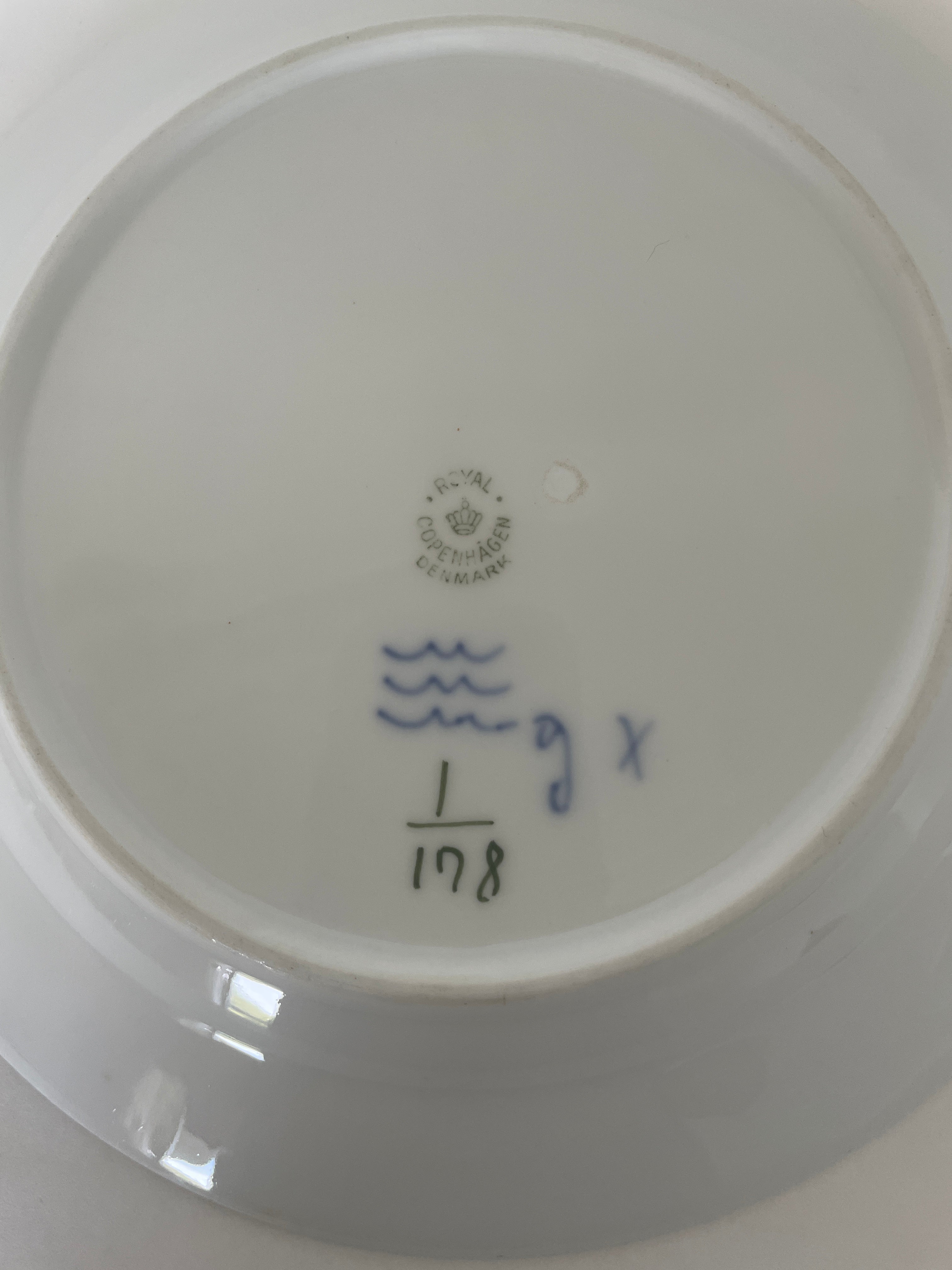Royal Copenhagen Musselmalet Riflet frokosttallerken nr. 1/178