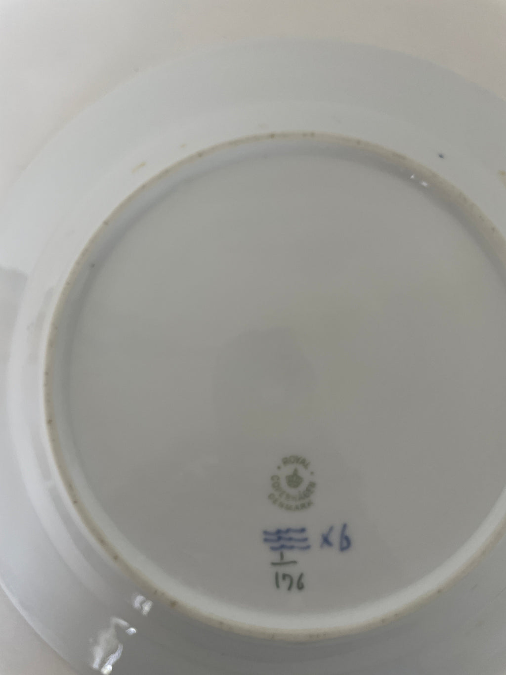 Royal Copenhagen Musselmalet Riflet spisetallerken nr. 1/176