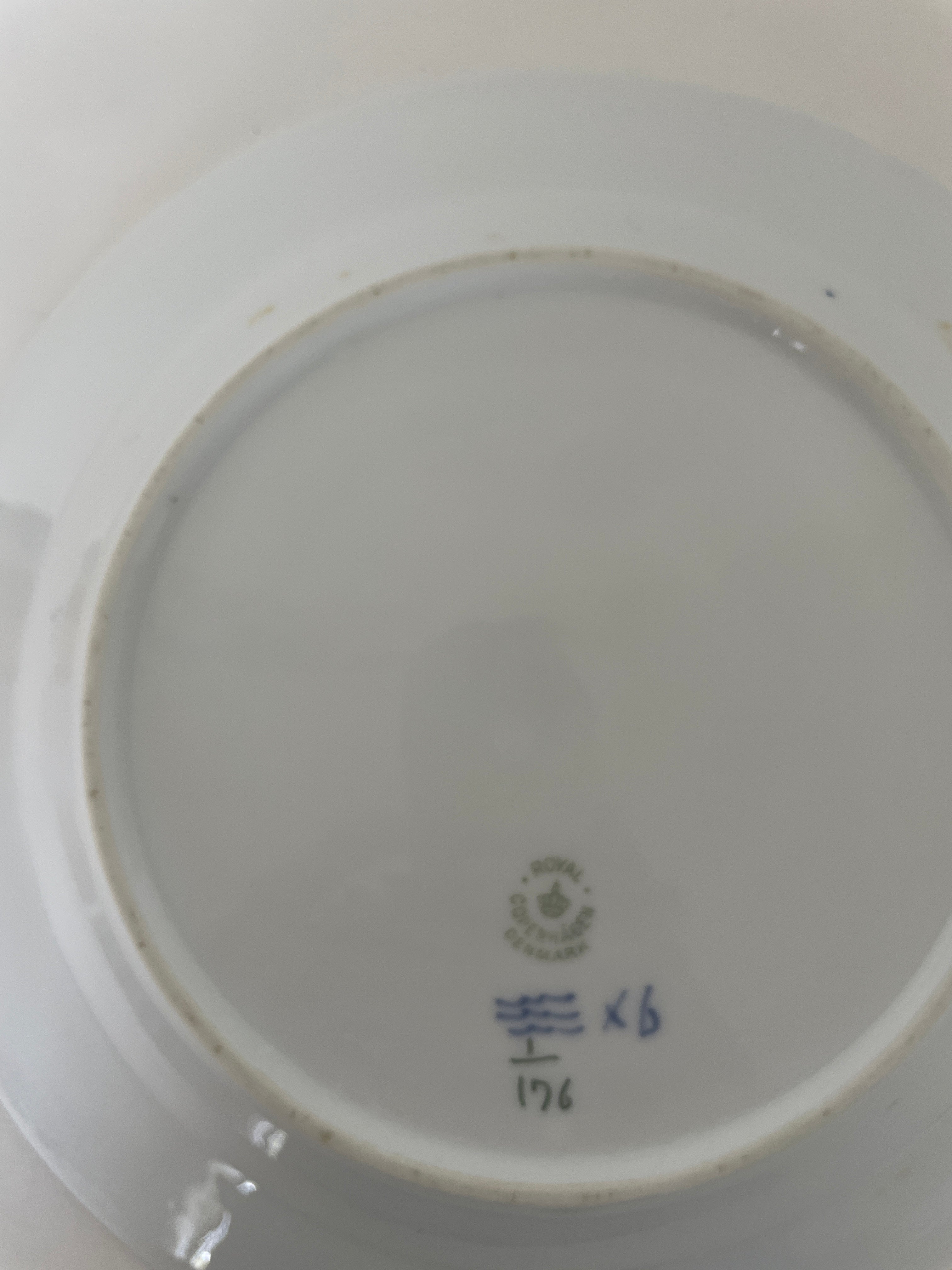 Royal Copenhagen Musselmalet Riflet spisetallerken nr. 1/176