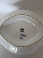 Royal Copenhagen Musselmalet Riflet sauceskål med fast underfad nr. 1/204