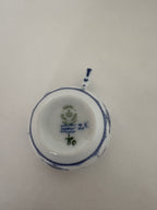 Royal Copenhagen Musselmalet Riflet kaffekop med underkop nr. 1/80