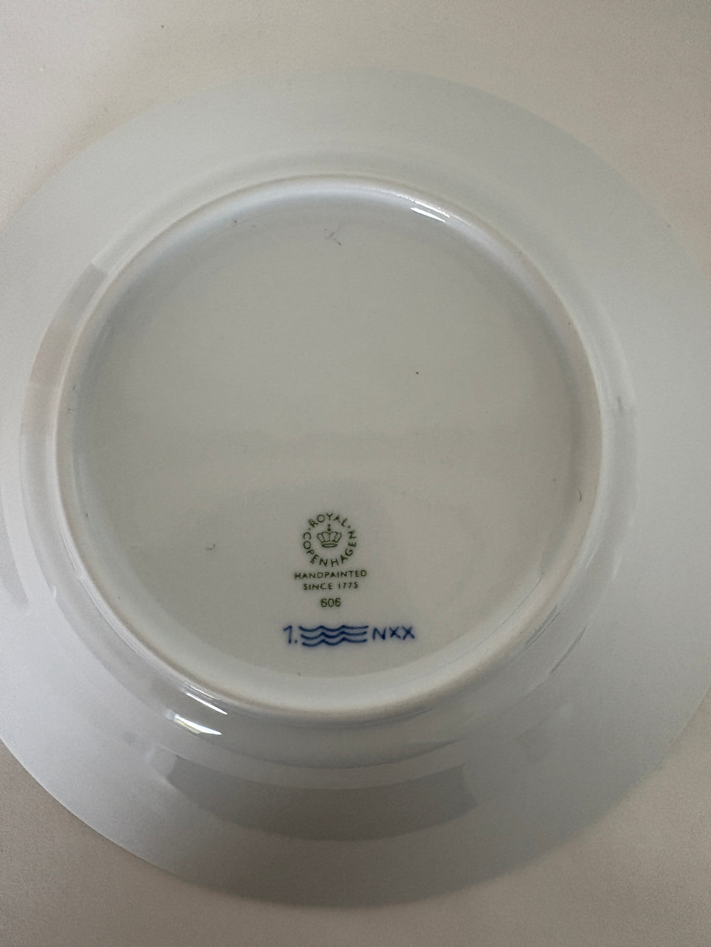 Royal Copenhagen Musselmalet Halvblonde dyb tallerken nr. 606
