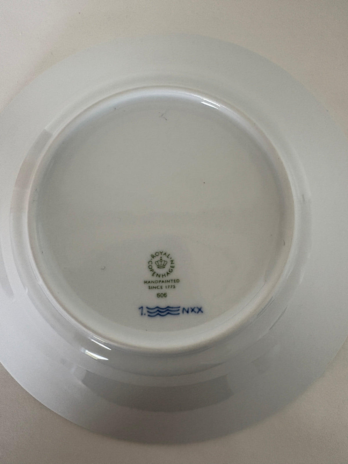 Royal Copenhagen Musselmalet Halvblonde dyb tallerken nr. 606