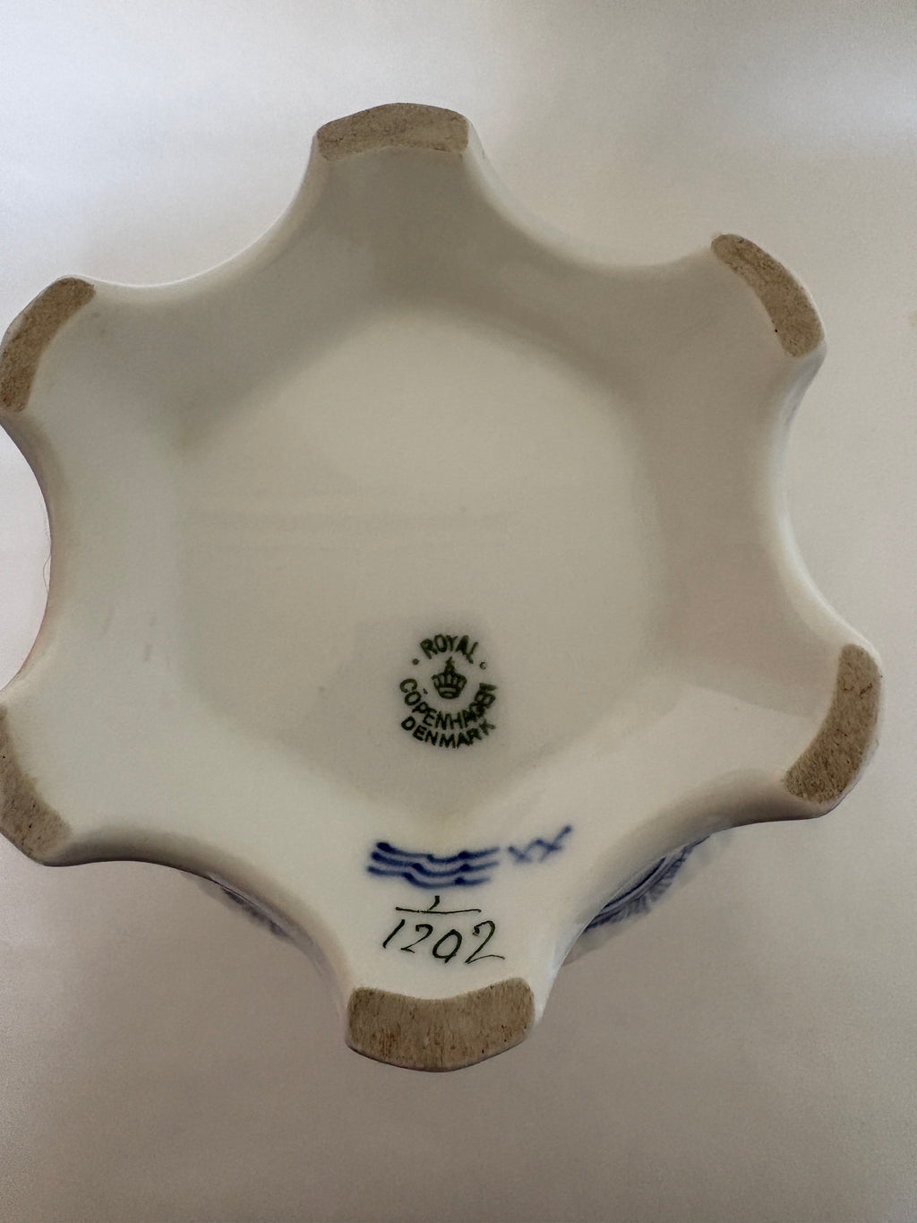 Royal Copenhagen Musselmalet Helblonde stor kaffekande med låg nr. 1/1202
