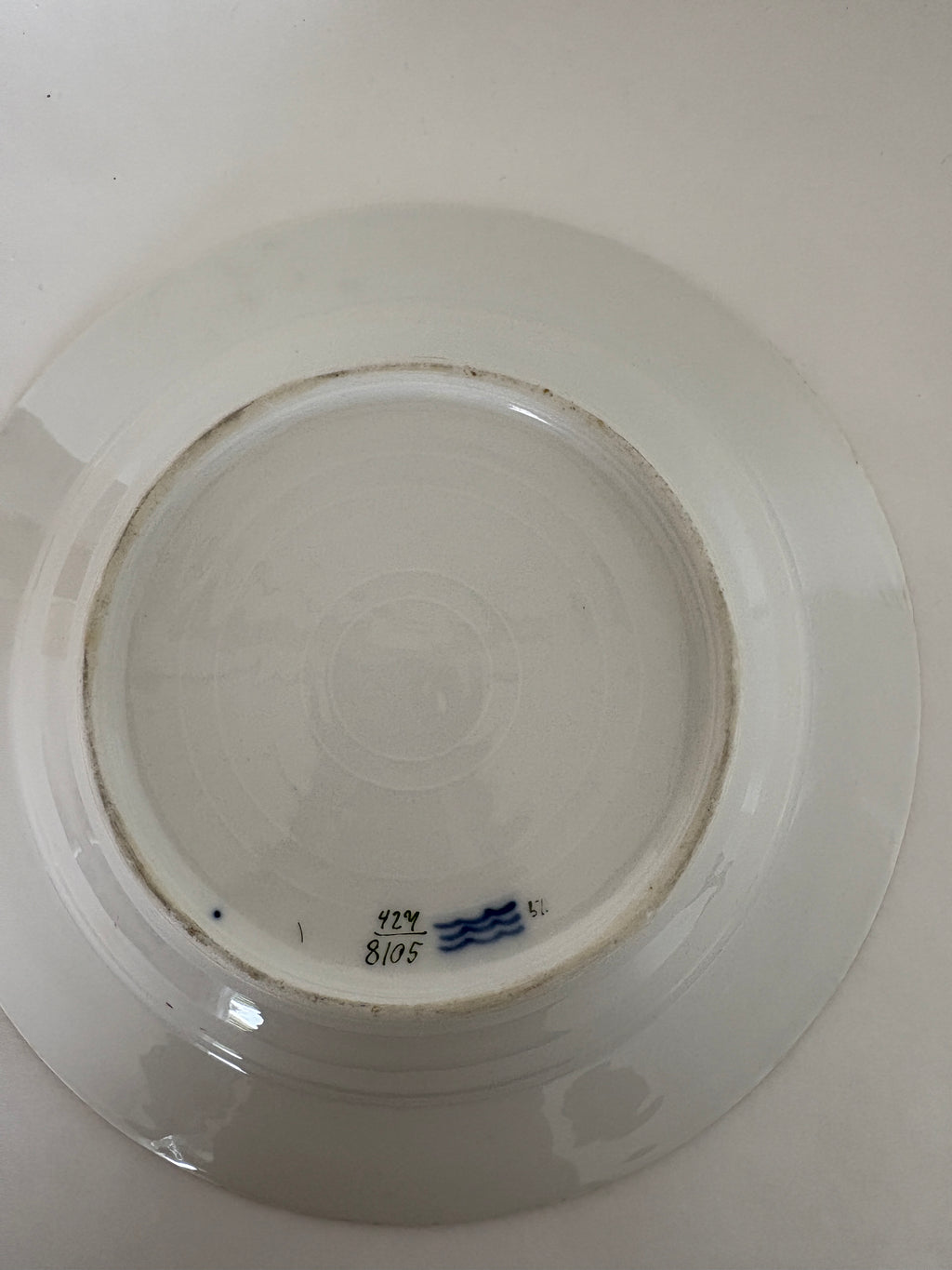Royal Copenhagen Purpur Flettet med guldkant lille dyb tallerken nr. 8105