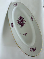 Royal Copenhagen Purpur Flettet med guldkant fiskefad nr. 8022