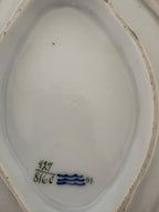 Royal Copenhagen Purpur Flettet med guldkant sovseskål med fast underfad og låg nr. 8160