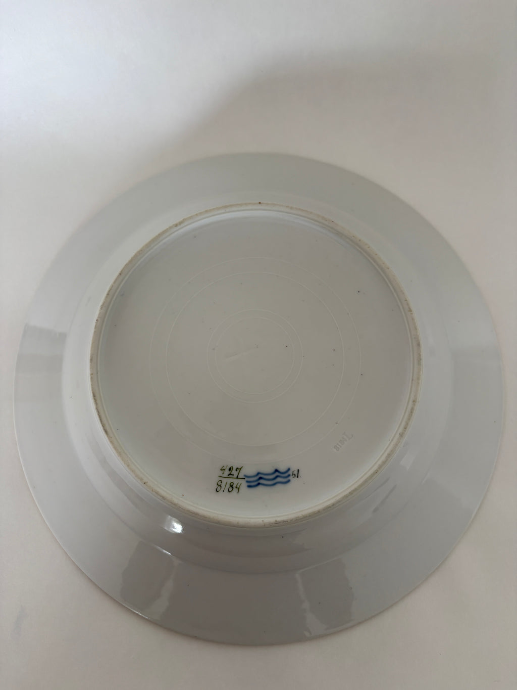 Royal Copenhagen Purpur Flettet med guldkant dyb tallerken nr. 8184