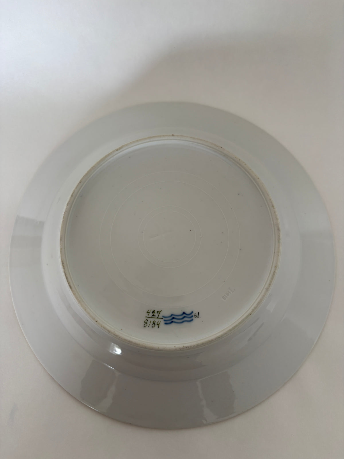Royal Copenhagen Purpur Flettet med guldkant dyb tallerken nr. 8184