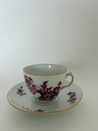 Royal Copenhagen Purpur Flettet med guld kaffekop med underkop nr. 8261