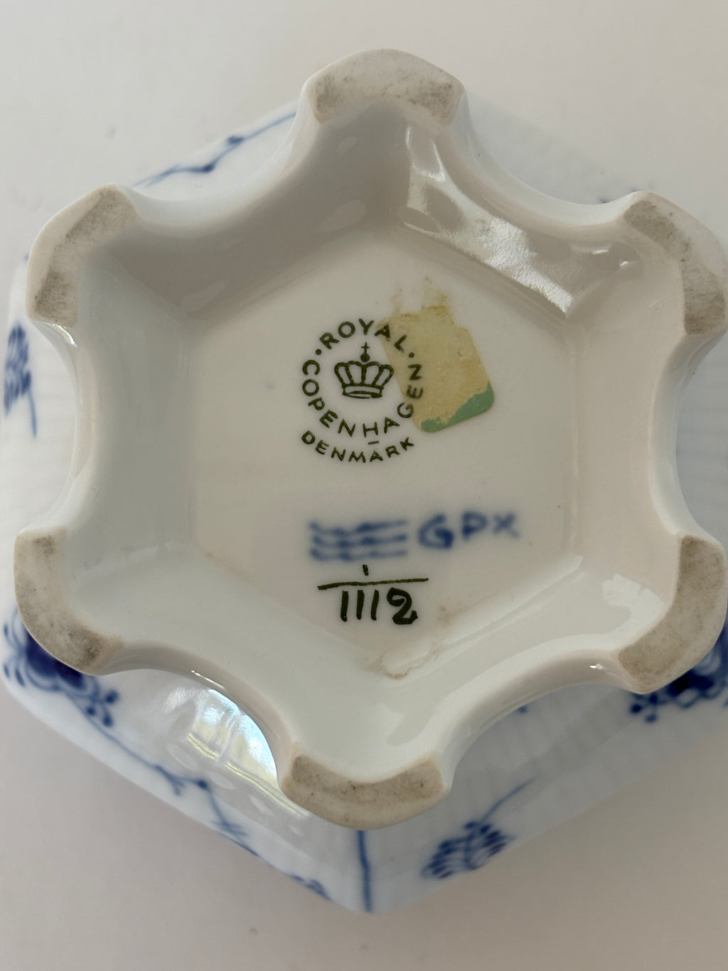 Royal Copenhagen Musselmalet Helblonde sukkerskål nr. 1/1112