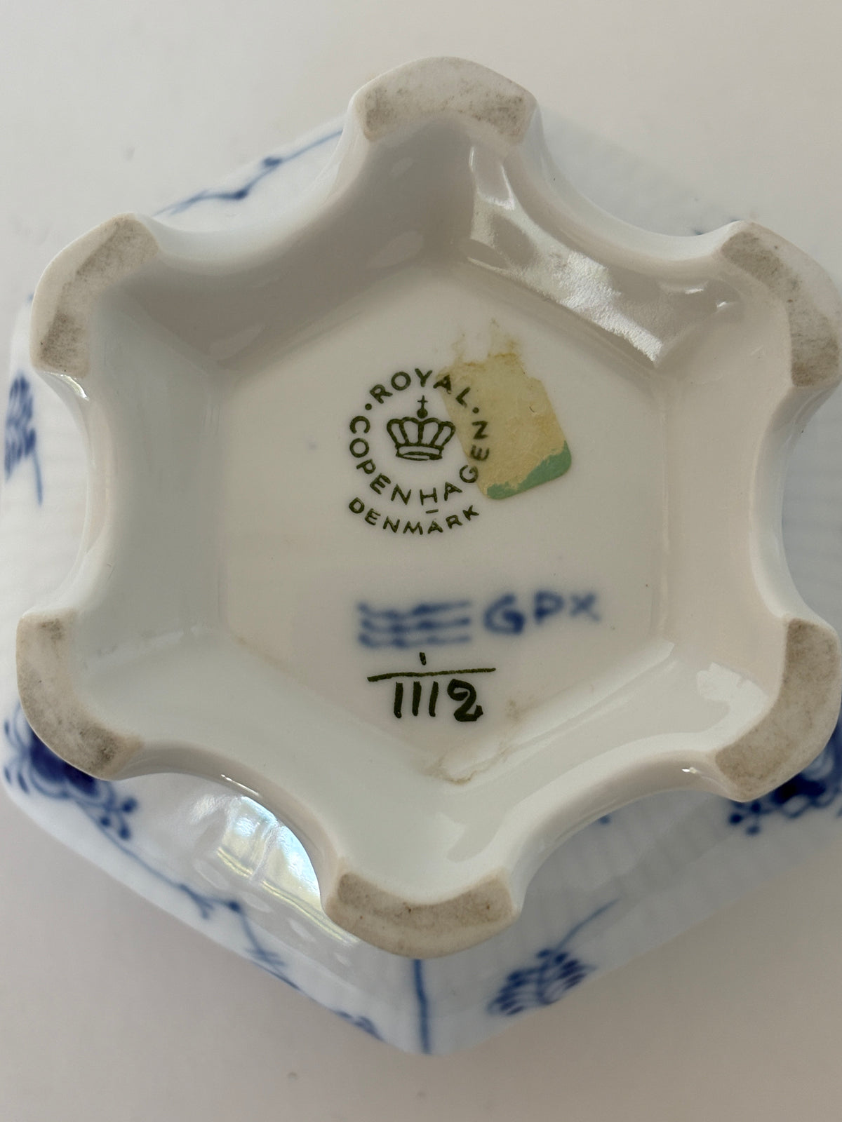 Royal Copenhagen Musselmalet Helblonde sukkerskål nr. 1/1112
