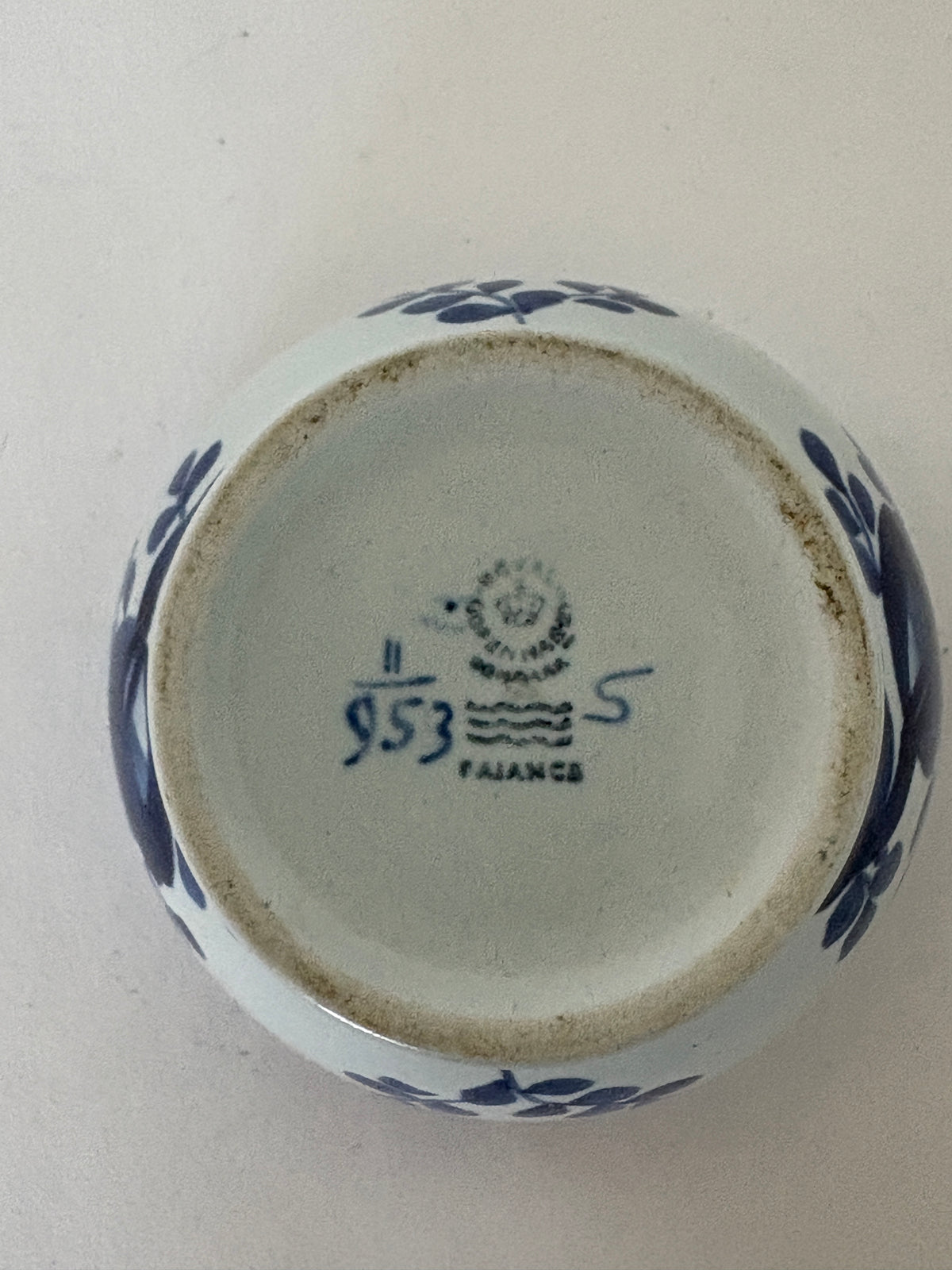 Royal Copenhagen/Aluminia Tranquebar sukkerskål med låg nr. 953